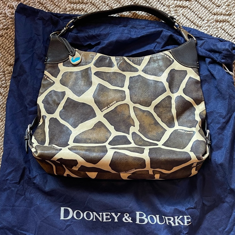 Dooney & Bourke large giraffe print hobo bag .